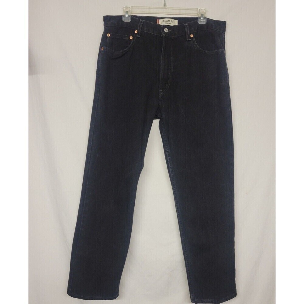 VINTAGE Levis 505 Size 36/30 Jeans Black Denim Zip Fly USA MADE 90s Straight
